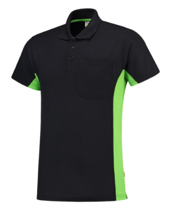 Afbeeldingen van TRICORP Poloshirt bi-colour met borstzak 202002 navy/limoen 8XL