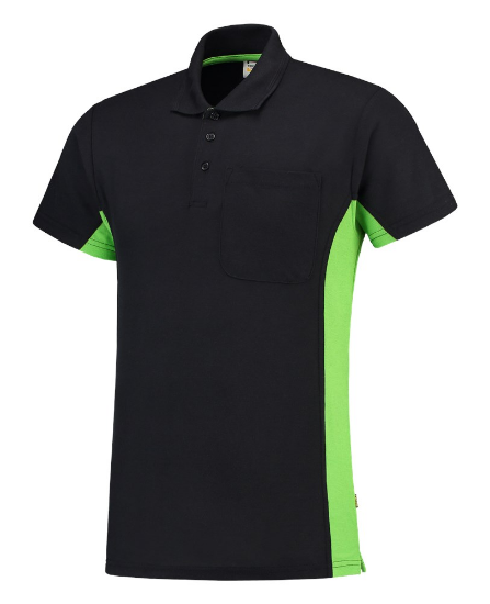 Afbeeldingen van TRICORP Poloshirt bi-colour met borstzak 202002 navy/limoen XL