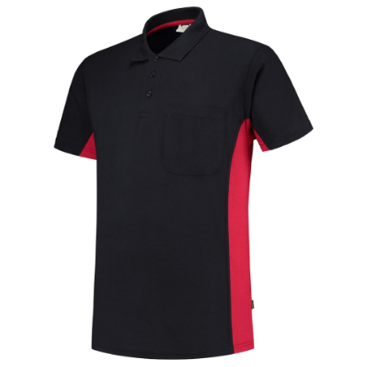Afbeeldingen van TRICORP Poloshirt bi-colour met borstzak 202002 navy/rood XS