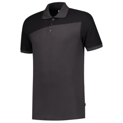 Afbeeldingen van TRICORP Poloshirt bi-colour Naden 202006 donkergrijs/zwart L