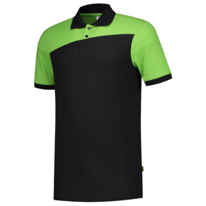 Afbeeldingen van TRICORP Poloshirt bi-colour Naden 202006 zwart/limoen M