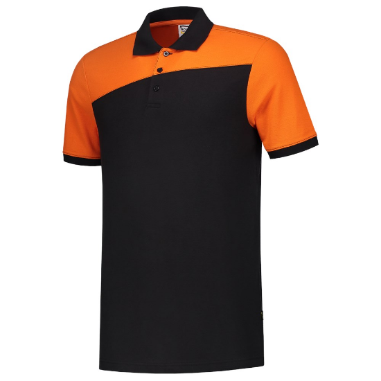 Afbeeldingen van TRICORP Poloshirt bi-colour Naden 202006 zwart/oranje M