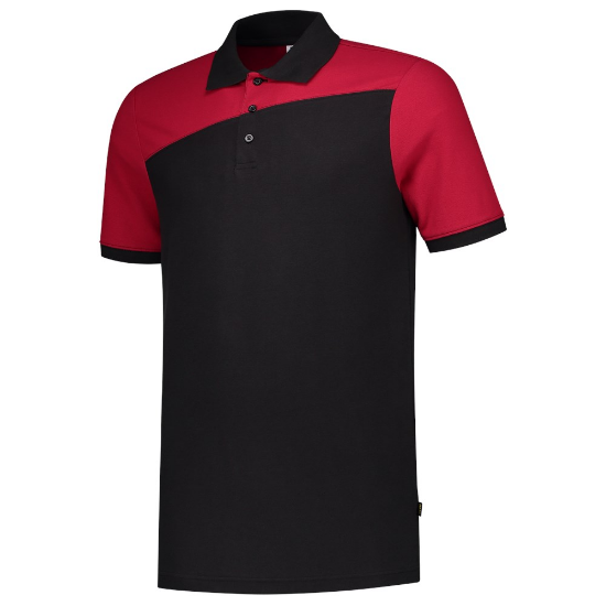 Afbeeldingen van TRICORP Poloshirt bi-colour Naden 202006 zwart/rood M