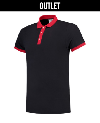 Afbeeldingen van TRICORP Poloshirt bi-colour Slim-Fit 201002 navy/rood XS