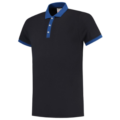 Afbeeldingen van TRICORP Poloshirt bi-colour Slim-Fit 201002 navy/royal blauw 5XL