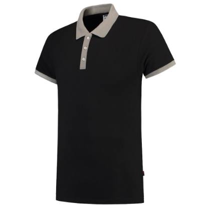Afbeeldingen van TRICORP Poloshirt bi-colour Slim-Fit 201002 zwart/grijs XS