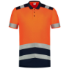 Afbeeldingen van TRICORP Poloshirt High Vis bi-colour 203007 fluor oranje/inkt 5XL