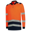 Afbeeldingen van TRICORP Poloshirt High Vis bi-colour met lange mouwen 203008 fluor oranje/inkt S
