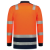 Afbeeldingen van TRICORP Poloshirt High Vis bi-colour met lange mouwen 203008 fluor oranje/inkt S