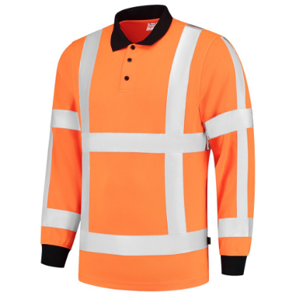 Afbeeldingen van TRICORP Poloshirt RWS Birdseye met lange mouwen 203005 fluor oranje 3XL