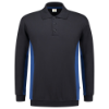 Afbeeldingen van Polosweater Bicolor NavyRoyalblue Maat S