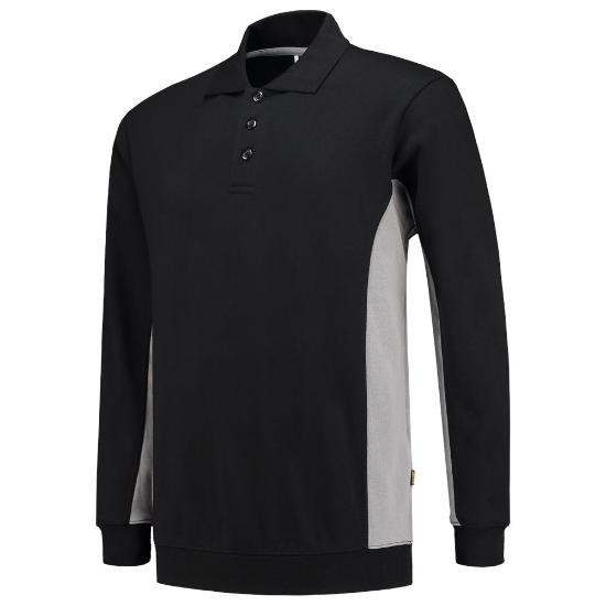 Afbeeldingen van TRICORP Polosweater bi-colour 302003 zwart/grijs 4XL