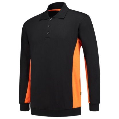 Afbeeldingen van TRICORP Polosweater bi-colour 302003 zwart/oranje XL