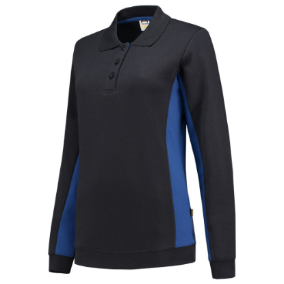 Afbeeldingen van TRICORP Polosweater bi-colour dames 302002 navy/royal blauw 2XL