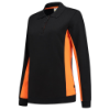 Afbeeldingen van TRICORP Polosweater bi-colour dames 302002 zwart/oranje M