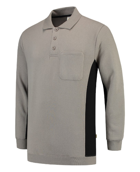 Afbeeldingen van TRICORP Polosweater bi-colour met borstzak 302001 grijs/zwart M
