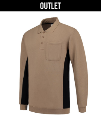 Afbeeldingen van TRICORP Polosweater bi-colour met borstzak 302001 khaki/zwart 8XL