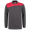 Afbeeldingen van TRICORP Polosweater bi-colour Naden 302004 donkergrijs/rood M