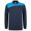 Afbeeldingen van TRICORP Polosweater bi-colour Naden 302004 inkt/turquoise L