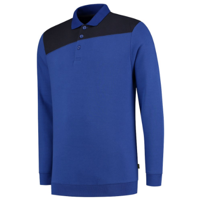 Afbeeldingen van TRICORP Polosweater bi-colour Naden 302004 royal blauw/navy 2XL