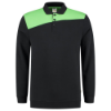 Afbeeldingen van TRICORP Polosweater bi-colour Naden 302004 zwart/limoen XL