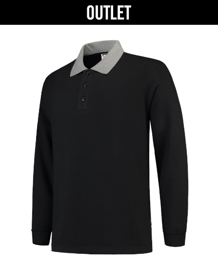Afbeeldingen van TRICORP Polosweater contrast 301006 zwart/grijs XS