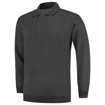 Afbeeldingen van TRICORP Polosweater met boord 301005 antraciet melange 7XL