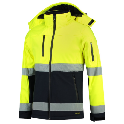 Afbeeldingen van TRICORP Softshell ISO20471 bi-colour 403007 fluor geel/navy XS