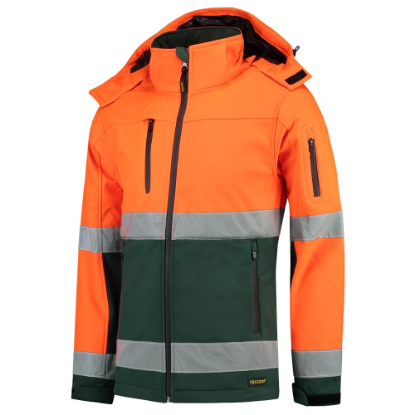 Afbeeldingen van TRICORP Softshell ISO20471 bi-colour 403007 fluor oranje/groen 6XL