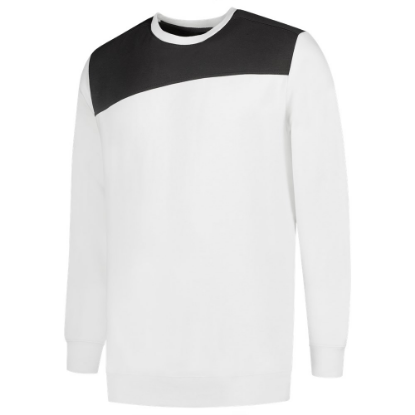 Afbeeldingen van TRICORP Sweater bi-colour Naden 302013 wit/donkergrijs 2XL