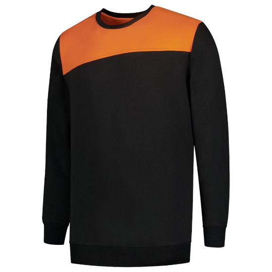Afbeeldingen van TRICORP Sweater bi-colour Naden 302013 zwart/oranje M