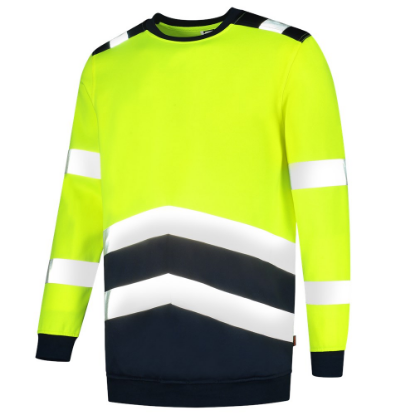 Afbeeldingen van TRICORP Sweater High Vis bi-colour 303004 fluor geel/inkt 2XL