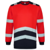 Afbeeldingen van TRICORP Sweater High Vis bi-colour 303004 fluor rood/inkt XS