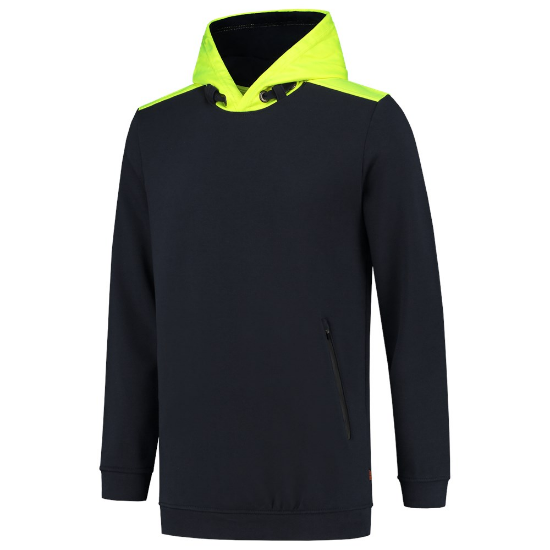 Afbeeldingen van TRICORP Sweater High Vis met capuchon 303005 inkt/fluor geel 8XL