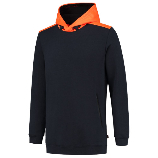 Afbeeldingen van TRICORP Sweater High Vis met capuchon 303005 inkt/fluor oranje 8XL