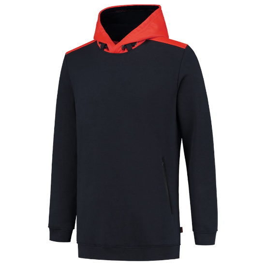 Afbeeldingen van TRICORP Sweater High Vis met capuchon 303005 inkt/fluor rood 6XL