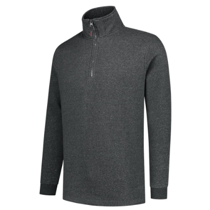 Afbeeldingen van TRICORP Sweater met ritskraag 301010 antraciet melange XS