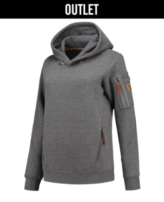 Afbeeldingen van TRICORP Sweater Premium met capuchon dames 304006 steengrijs melange S