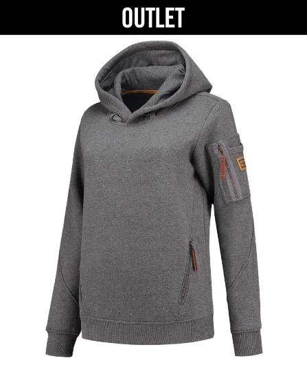 Afbeeldingen van TRICORP Sweater Premium met capuchon dames 304006 steengrijs melange S