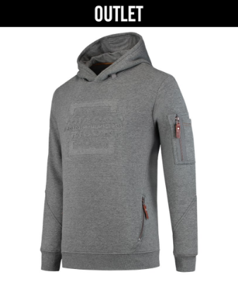 Afbeeldingen van TRICORP Sweater Premium met capuchon en logo 304004 steengrijs melange XL