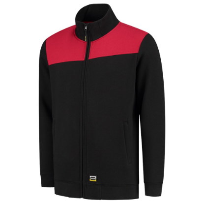 Afbeeldingen van TRICORP Sweatvest bi-colour Naden 302014 zwart/rood 3XL