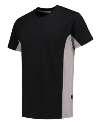 Afbeeldingen van TRICORP T-shirt bi-colour 102004 zwart/grijs M