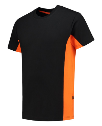 Afbeeldingen van TRICORP T-shirt bi-colour 102004 zwart/oranje 6XL