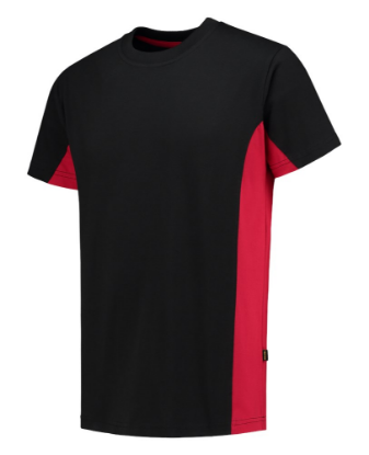 Afbeeldingen van TRICORP T-shirt bi-colour 102004 zwart/rood 6XL