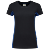 Afbeeldingen van TRICORP T-shirt bi-colour dames 102003 navy/royal blauw 4XL