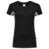 Afbeeldingen van TRICORP T-shirt bi-colour dames 102003 zwart/grijs S