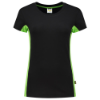 Afbeeldingen van TRICORP T-shirt bi-colour dames 102003 zwart/limoen 4XL