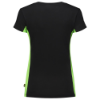 Afbeeldingen van TRICORP T-shirt bi-colour dames 102003 zwart/limoen 4XL