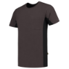 Afbeeldingen van TRICORP T-shirt bi-colour met borstzak 102002 donkergrijs/zwart 4XL