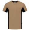 Afbeeldingen van TRICORP T-shirt bi-colour met borstzak 102002 khaki/zwart XS